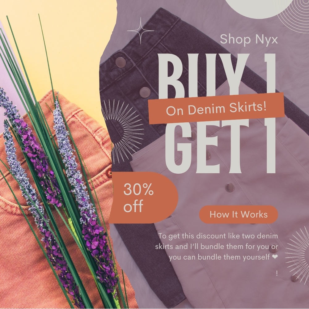 BOGO 30% Off Denim Skirt Sale